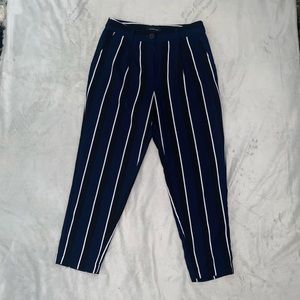 WWW Striped Pleated Work Pant